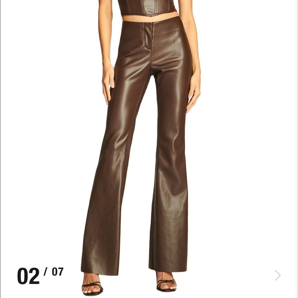 NWT✨ I AM GIA pu pants in chocolate